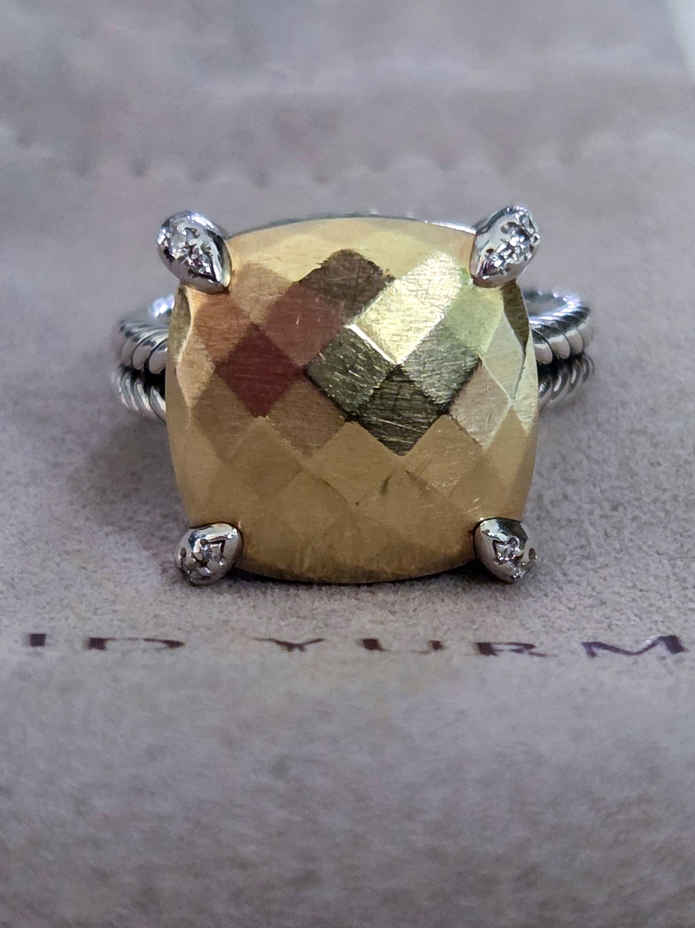 David Yurman 14 mm Chatelaine In Silver and 18 K Gold